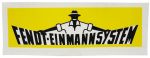 Aufkleber Fendt Einmannsystem