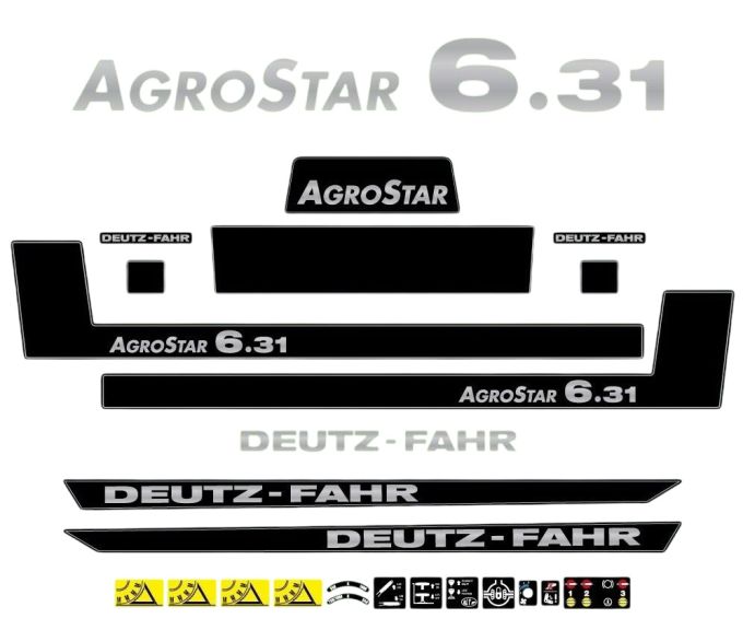 Stickerset Deutz AgroStar 6.31