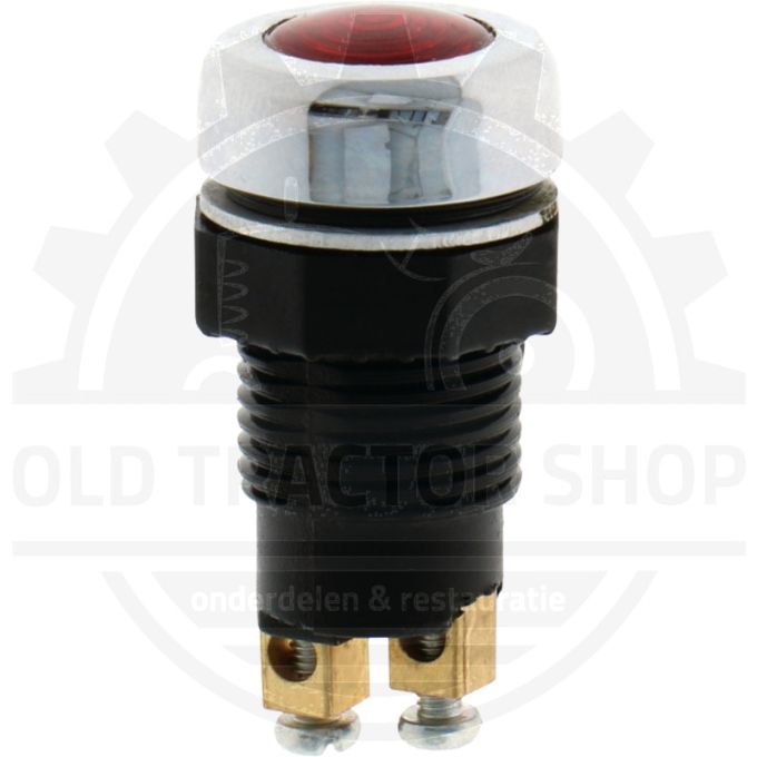 Controlelampje Aluminium ring, rood