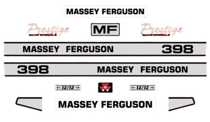 Stickerset Massey Ferguson 398