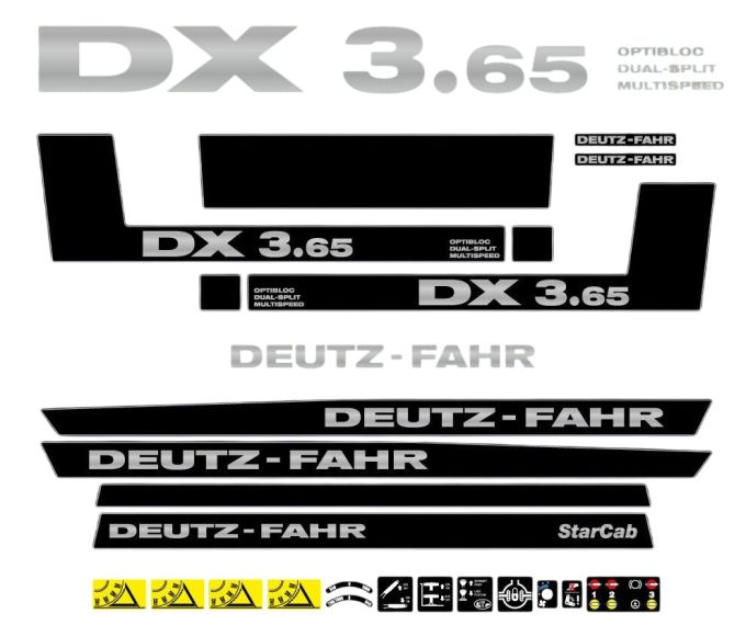 Stickerset Deutz Fahr DX 3.65