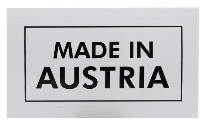 Aufkleber Made in Austria