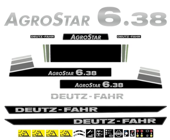 Stickerset Deutz AgroStar 6.38