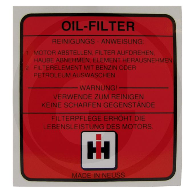Ölfilter-Emblem