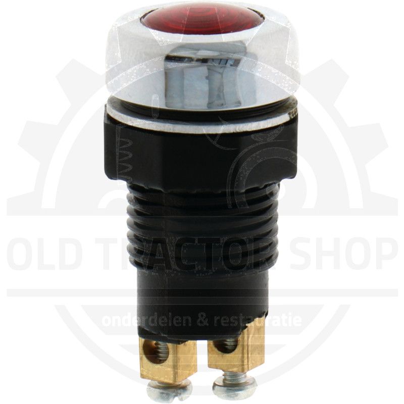 Controlelampje Aluminium ring, rood