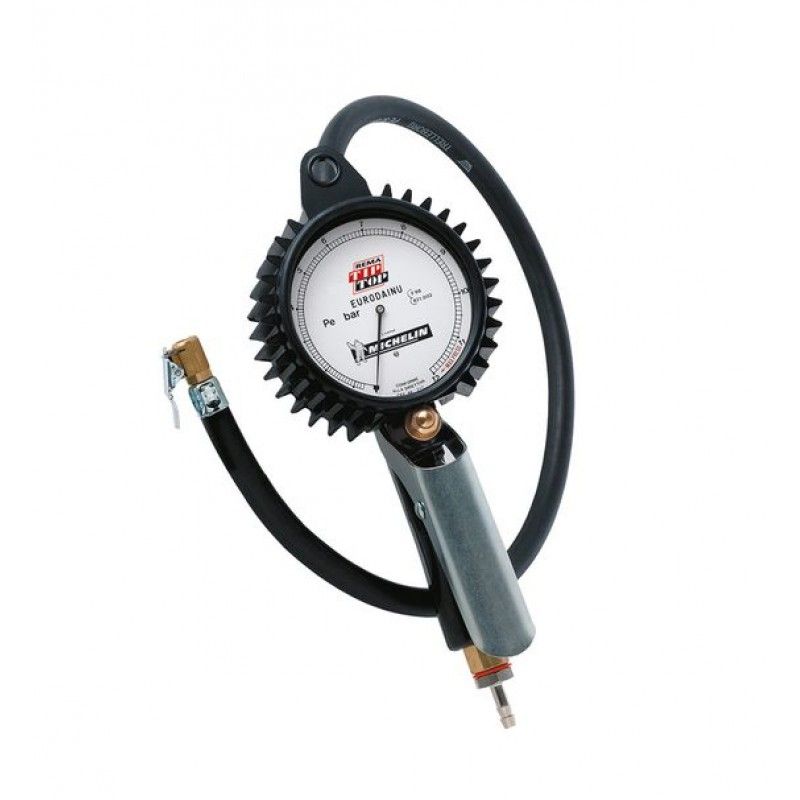 Tyre pressure gauge 0,5-12 bar, slang 1.5 mtr