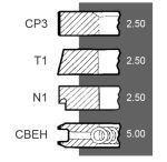 Piston Ring Set Ø 98mm - STD