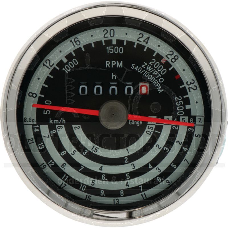 Tractormeter Draairichting recht 32 km/h