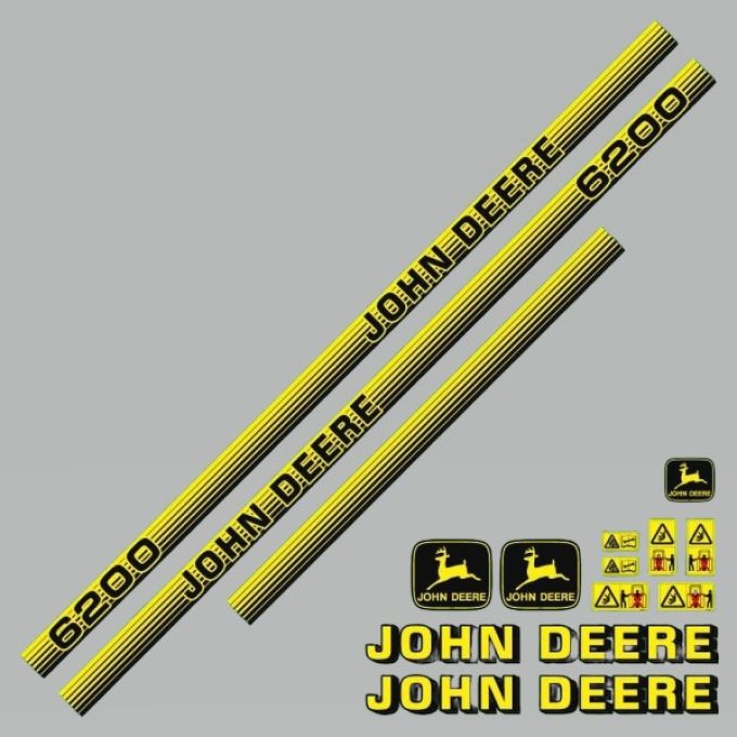 Kit autocollants latéraux "John Deere 6200"
