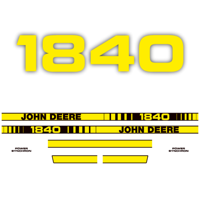Kit autocollants latéraux John Deere 1840