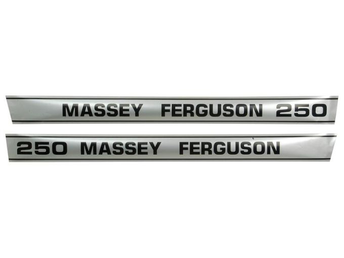 Kit autocollants latéraux Massey Ferguson 250