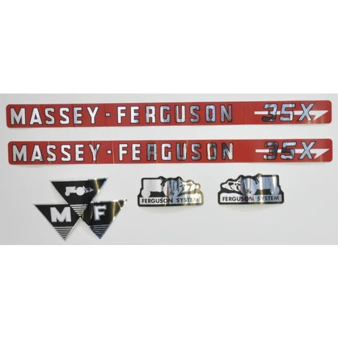 Kit autocollants latéraux Massey Ferguson 35x