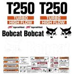 Stickerset Bobcat T250 Turbo High Flow