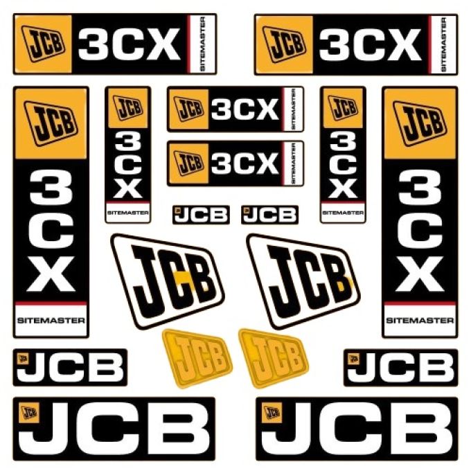 Stickerset JCB 3CX