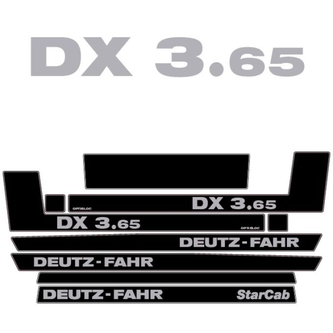Stickerset Deutz-Fahr DX 3.65