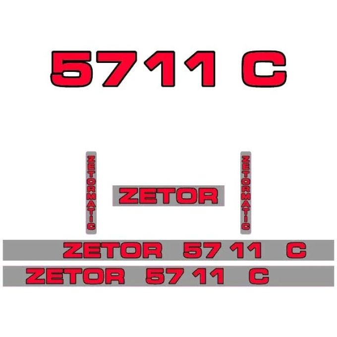 Kit autocollants latéraux Zetor 5711 C