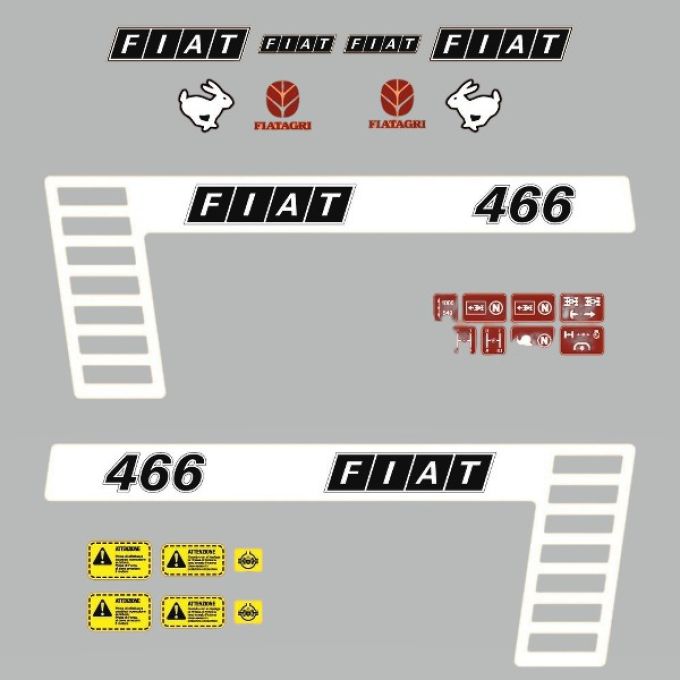 Stickerset Fiat 466