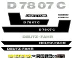 Stickerset Deutz D 7807C