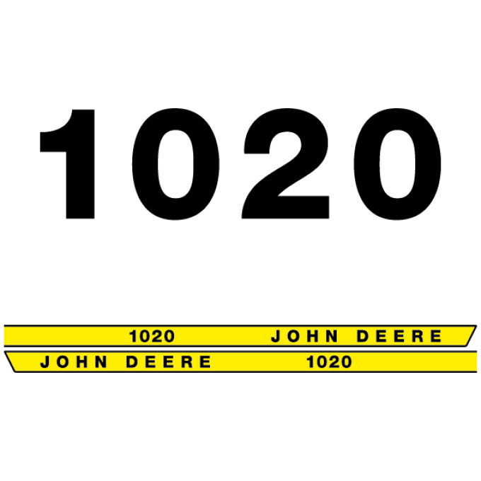 Kit autocollants latéraux John Deere 1020