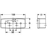 Hella Achterlamp rechts 158x64x51
