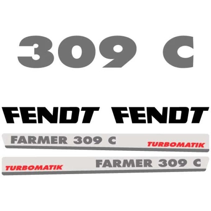 Kit autocollants latéraux Fendt Farmer 309 C