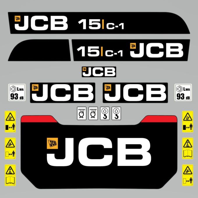 Stickerset JCB 15 C-1