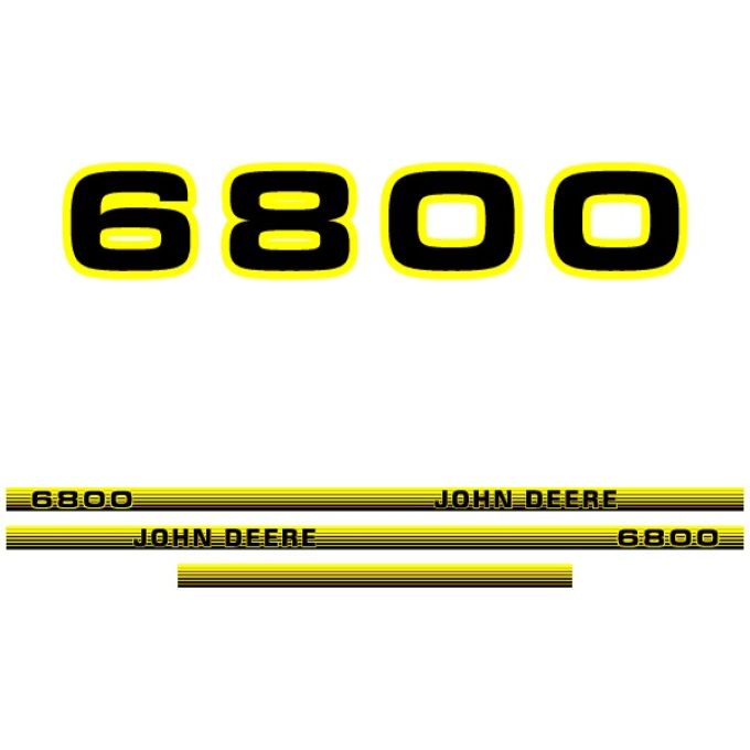 Kit autocollants latéraux "John Deere 6800"