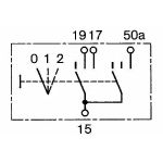 Contacteur démarrage à tirette cosses - sans bouton (Bosch)