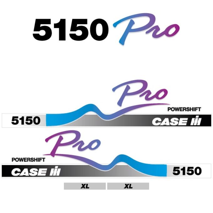 Stickerset Case 5150 XL Pro Powershift