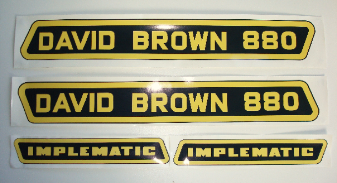 Kit autocollants latéraux David Brown 880 implematic