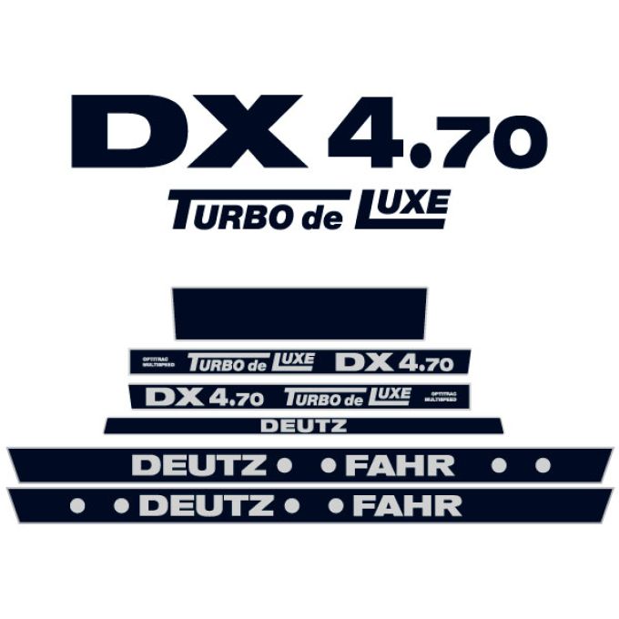 Stickerset Deutz Fahr DX 4.70 Turbo de Luxe