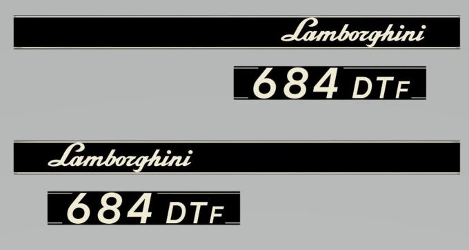 Stickerset Lamborghini 684 DTF
