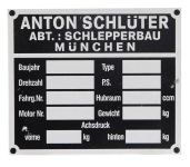 Plaque signalétique Schlüter