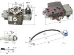 3/8'' Distributeur 1 élément double effet Massey Ferguson