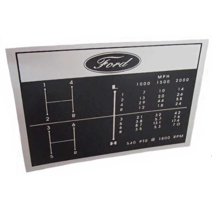 Decal shift pattern 6 speed