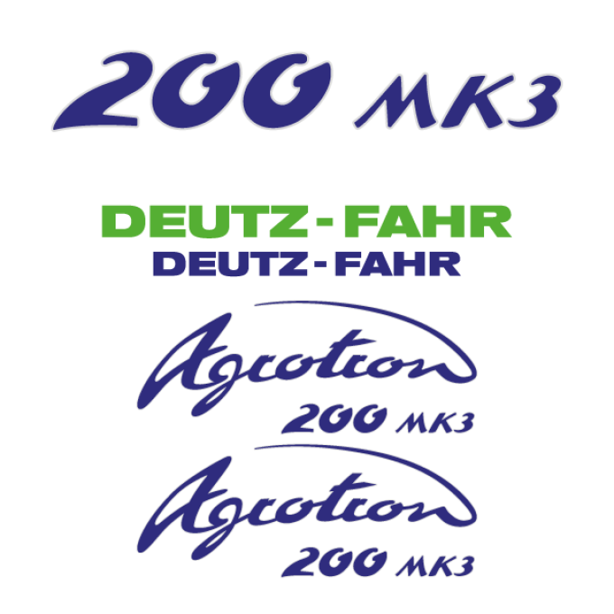 Stickerset Deutz-Fahr Agrotron 200 MK3