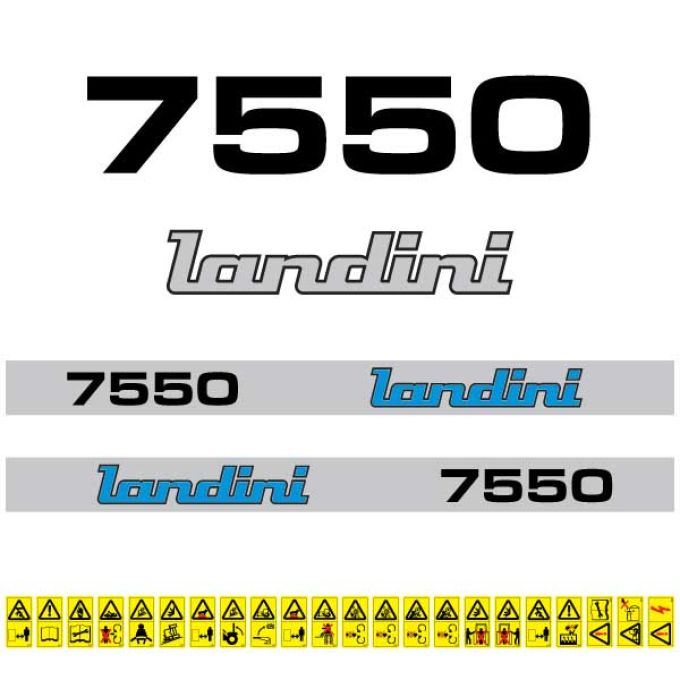 Stickerset Landini 7550 (1986)