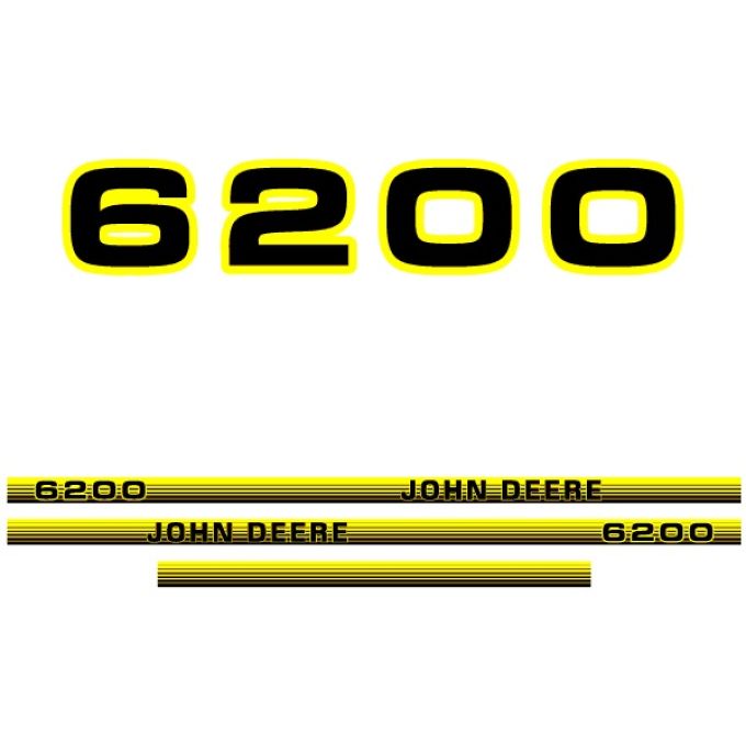 Kit autocollants latéraux "John Deere 6200"