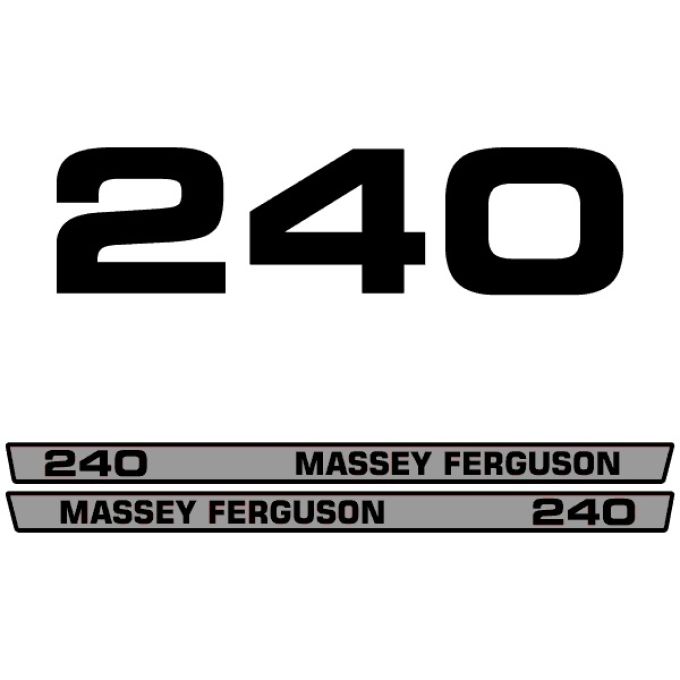 Kit autocollants latéraux Massey Ferguson 240