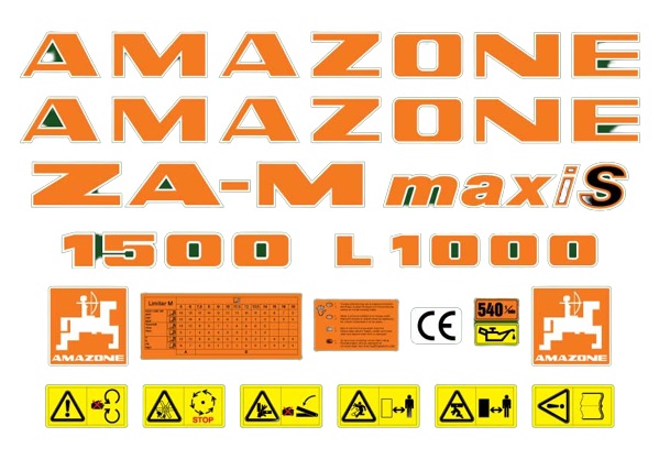 Sticker AMAZONE ZA-U 1500 maxis