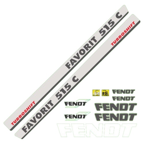 Stickerset Fendt 515 C Favorit-set