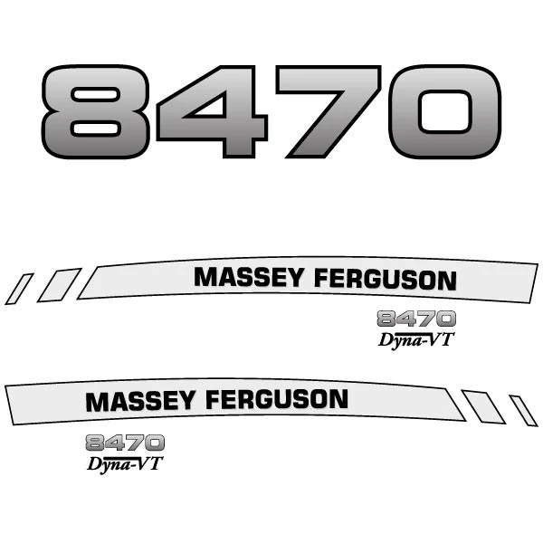 Decals and Emblems Massey Ferguson: Decal Kit Massey Ferguson 8470