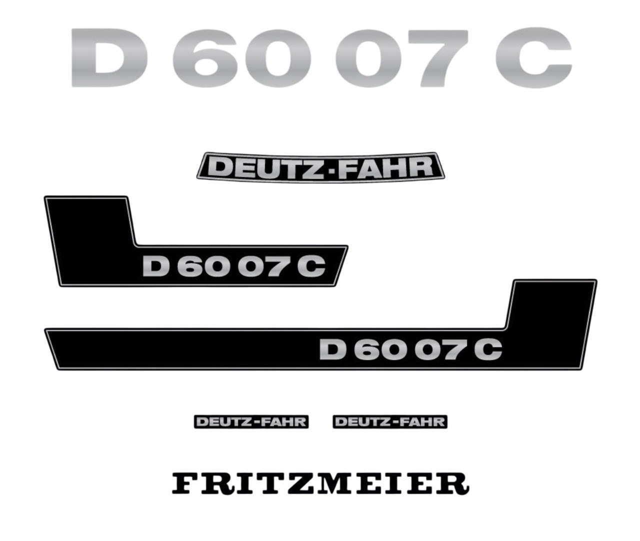 thumbnail image 2 of Deutz Air Cooled Tractor Sticker Set D001 – Choose Your Color (Glossy Or Matte) 2 of 5