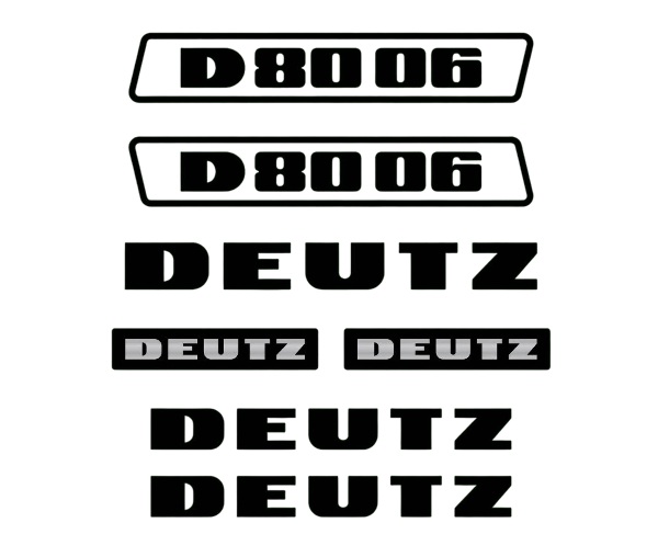 Stickerset Deutz D80-06