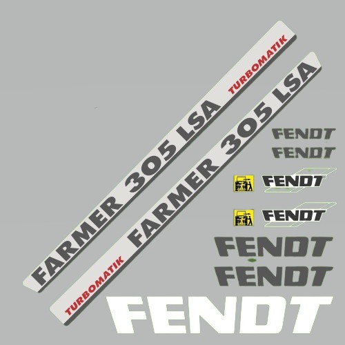 Stickerset Fendt Farmer 305 LSA
