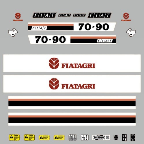 Stickerset Fiat 70-90