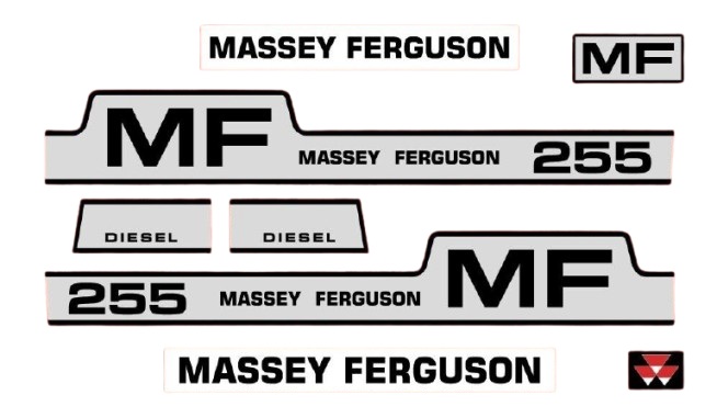 Stickerset Massey Ferguson 255 Diesel