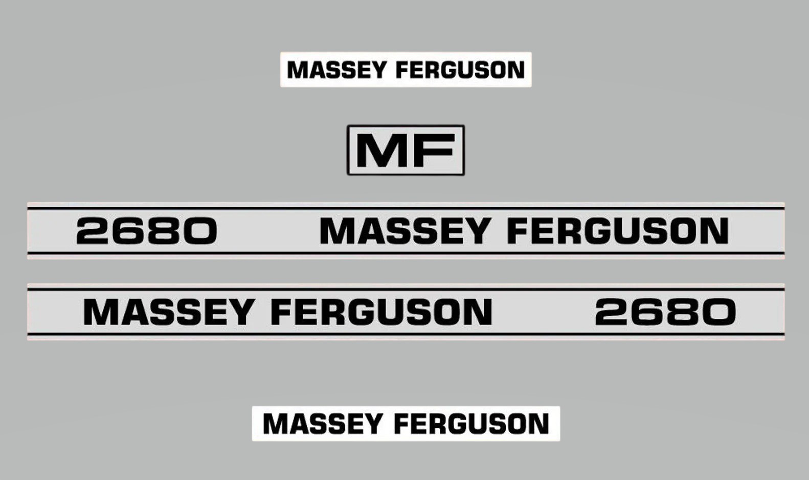 Stickerset Massey Ferguson 2680
