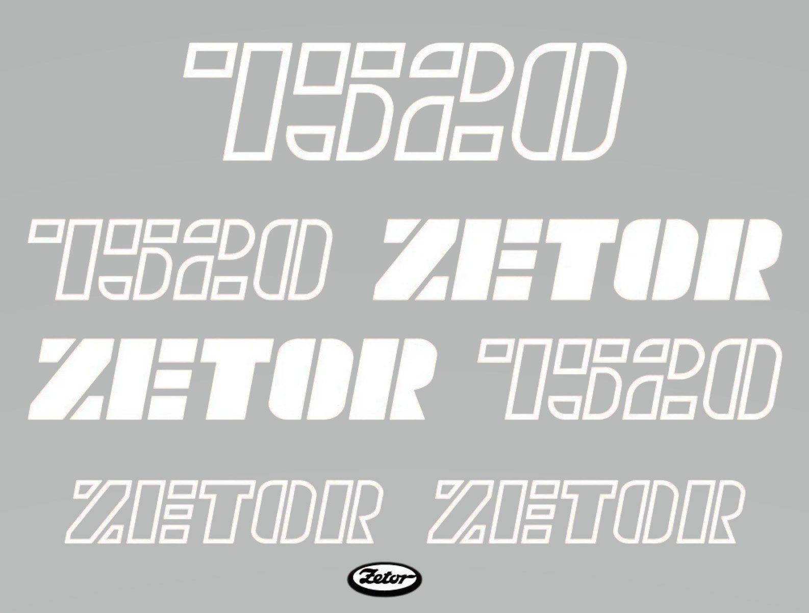 Stickerset Zetor 7520 (1991)