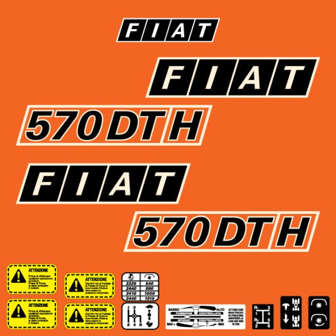 Stickerset Fiat 570 DTH